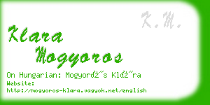 klara mogyoros business card